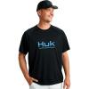 imageHUK Mens Pursuit Short Sleeve Performance Shirt  Sun ProtectionBlack