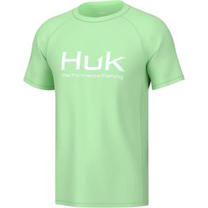 imageHUK Mens Pursuit Short Sleeve Performance Shirt  Sun ProtectionPatina