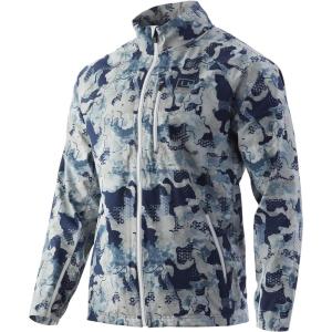 imageHUK Mens Pursuit Waterproof ampamp Wind Resistant Zip JacketBluefin