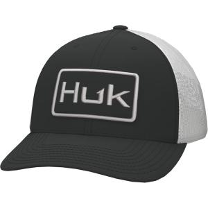 imageHUK Logo Stretchback Trucker AntiGlare Fishing Hat for MenBlack