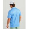 imageHUK Mens Pursuit Pattern Performance Short Sleeve Polo ShirtMarolina Blue