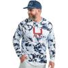 imageHUK Mens Kc Scott Patterned Pursuit Hoodie Hooded Fishing ShirtApex Vert  Naval Academy