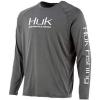 imageHUK Mens Pursuit Crew Long Sleeve Sun Protecting Fishing ShirtIron