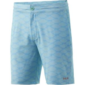 imageHUK Mens Pursuit Boardshort  QuickDrying Fishing ampamp Swimming ShortsScaled Dye  Beach Glass