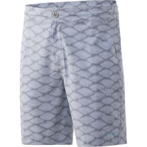 imageHUK Mens Pursuit Boardshort  QuickDrying Fishing ampamp Swimming ShortsScaled Dye  Oyster