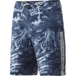 imageHUK Mens Pursuit Boardshort  QuickDrying Fishing ampamp Swimming ShortsStone Shore  Deep Ocean Blue