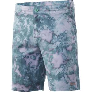 imageHUK Mens Pursuit Boardshort  QuickDrying Fishing ampamp Swimming ShortsStone Shore  Mossy Oak Seafoam