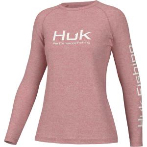 imageHUK Pursuit Heather Crew Sleeve Performance Shirt for WomenCayenne Heather