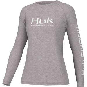 imageHUK Pursuit Heather Crew Sleeve Performance Shirt for WomenElderberry Heather