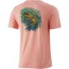 imageHUK Womens Kc Scott Short Sleeve Tee  Performance Fishing TShirtMahi Splash  Desert Flower Heather