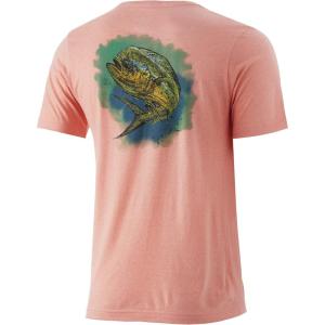 imageHUK Womens Kc Scott Short Sleeve Tee  Performance Fishing TShirtMahi Splash  Desert Flower Heather
