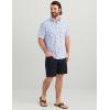 imageHUK Mens Kona Pattern Short Sleeve Fishing Button Down ShirtKc  White 40