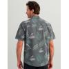 imageHUK Mens Kona Pattern Short Sleeve Fishing Button Down ShirtVolcanic Ash 2