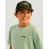 imageHUK Unisex Kids Performance Fishing Graphic Tee Short Sleeve TShirtSalute  Fog Green