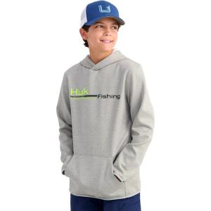 imageHUK Kids Coldfront Graphic Performance Fishing HoodieHarbor Mist Heather 20