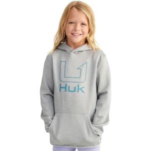 imageHUK Kids Coldfront Graphic Performance Fishing HoodieHarbor Mist Heather