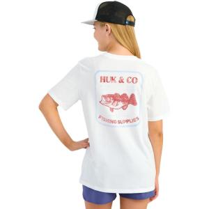 imageHUK Unisex Short Sleeve Performance Tee Kids Fishing TShirtHuk and Co  White