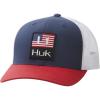 imageHUK Mens Performance Stretch AntiGlare Fitted Mesh HatAmericana  Navy