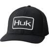 imageHUK Mens Performance Stretch AntiGlare Fitted Mesh HatHukd Up  Black