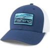 imageHUK Mens Trucker AntiGlare Snapback Fishing HatKc Patch  Bright Navy