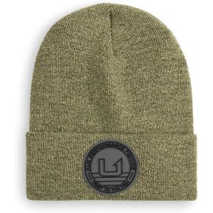 imageHUK Mens Embossed Beanie Soft Warm and Comfortable Knit Fishing Hat for Cold WeatherHeather Moss