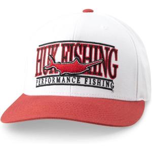 imageHUK Mens Flat Bill Hat 6Panel Adjustable Snapback Fishing CapEgret