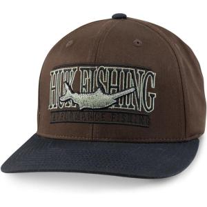 imageHUK Mens Flat Bill Hat 6Panel Adjustable Snapback Fishing CapMarl