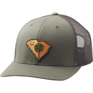 imageHUK Mens Mesh Trucker Snapback AntiGlare Fishing HatPalmetto State  Moss