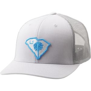 imageHUK Mens Mesh Trucker Snapback AntiGlare Fishing HatPalmetto State  Overcast Grey