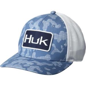 imageHUK Mens Performance Stretch AntiGlare Fitted Mesh HatRunning Lakes  Titanium Blue