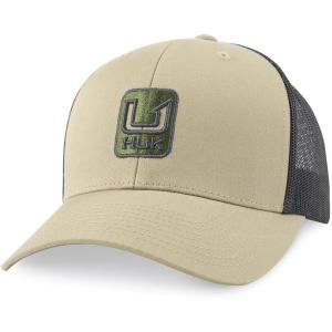 imageHUK Trucker AntiGlare Snapback Fishing Hat for MenStacked U  Overland Trek