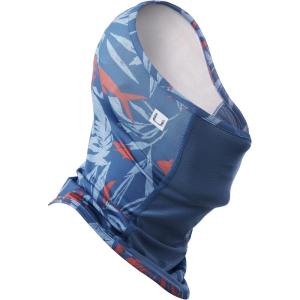 imageHUK mens Neck Gaiter  Face Protection With Upf 30 Sun ProtectionOcean Palm  Titanium Blue