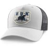 imageHUK Mens Trucker AntiGlare Snapback Fishing HatLab Patch  Harbor Mist