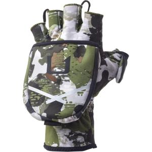 imageHUK UnisexAdult Windproof Softshell Flip Mitt  Pull Back Fishing GlovesHunt Club Camo