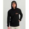 imageHUK Hoodie Tee for Men Lightweight Performance Fishing Hooded Shirt with UPF Sun ProtectionBass  Black