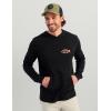 imageHUK Hoodie Tee for Men Lightweight Performance Fishing Hooded Shirt with UPF Sun ProtectionBass  Black