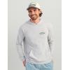 imageHUK Hoodie Tee for Men Lightweight Performance Fishing Hooded Shirt with UPF Sun ProtectionBass  Harbor Mist