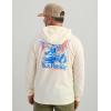 imageHUK Hoodie Tee for Men Lightweight Performance Fishing Hooded Shirt with UPF Sun ProtectionTrout Wrangle  Egret