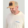 imageHUK Hoodie Tee for Men Lightweight Performance Fishing Hooded Shirt with UPF Sun ProtectionTrout Wrangle  Egret