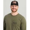 imageHUK Mens Tee Comfortable Performance Fishing Long Sleeve TShirt with Chest PocketLodge  Moss