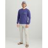 imageHUK Mens Tee Comfortable Performance Fishing Long Sleeve TShirt with Chest PocketLodge  Skipper Blue