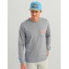 imageHUK Mens Tee Comfortable Performance Fishing Long Sleeve TShirt with Chest PocketSaltwater Fish  Night Owl
