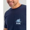 imageHUK Mens Tee Comfortable Performance Fishing Short Sleeve TShirt with Chest PocketNaval Academy