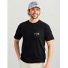 imageHUK Mens Tee Comfortable Performance Fishing Short Sleeve TShirt with Chest PocketWestern Wild  Black