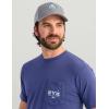 imageHUK Mens Tee Comfortable Performance Fishing Short Sleeve TShirt with Chest PocketWestern Wild  Skipper Blue