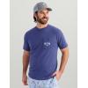 imageHUK Mens Tee Comfortable Performance Fishing Short Sleeve TShirt with Chest PocketWestern Wild  Skipper Blue