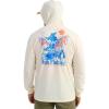 imageHUK Hoodie Tee for Men Lightweight Performance Fishing Hooded Shirt with UPF Sun ProtectionTrout Wrangle  Egret