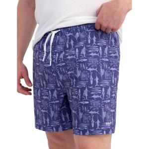 imageHUK Mens Pursuit Volley Pattern QuickDry ShortsSkipper Blue