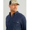 imageHUK Mens Next Level Solid Long Sleeve Fishing Button Down ShirtNaval Academy