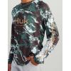 imageHUK Mens Pursuit Pattern Crew Long Sleeve Performance ShirtPluff Mud